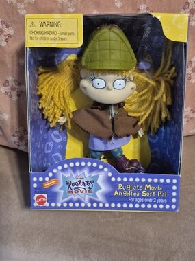 Mattel Rugrats Movie Angelica Doll - Yellow Hair, Purple Outfit, Brown Coat #220